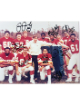 Washington HOGS signed 8x10 Photo 8 Sigs- COA- Jeff Bostic/Mark May/Joe Jacoby/George Starke/Fred Dean/Don Warren/Walker/Saul
