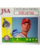 JA (J.A.) Happ signed 2009 Topps Heritage On Card Auto #585- JSA #HH18798 (Philadelphia Phillies)