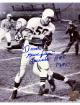 Dante Lavelli signed Cleveland Browns NFL Licensed B&W 8x10 Photo Gluefingers/HOF 1975 imperfect- COA