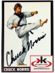 Chuck Norris signed Kickstart Martial Arts Promo 2.5" x 3.5" On Card Auto COA (Very Rare)