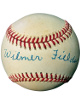Wilmer Fields signed Official ROAL Rawlings American League Baseball toned- COA (Homestead Grays)