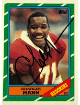 Charles Mann signed 1986 Topps Rookie On Card Auto #181- COA (Washington)