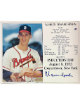 Warren Spahn signed Boston Braves MLB Licensed Hall of Fame Induction Day 8x10 Photo/Card- COA