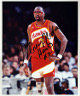 Moses Malone signed Atlanta Hawks 8x10 Photo Hawks #2- Tuff Stuff COA