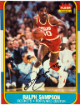 Ralph Sampson signed Houston Rocket 1986 Fleer Rookie Card Reprint Photo #50- Collector's Showcase COA
