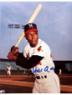 Hank Aaron signed Atlanta Braves MLB Licensed Vintage 8x10 Photo imperfect- Tuff Stuff COA/Show Ticket (HOF)