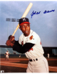Hank Aaron signed Atlanta Braves MLB Licensed Vintage 8x10 Photo imperfect- Tuff Stuff COA/Show Ticket (HOF)