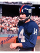 YA (Y.A.) Tittle signed New York Giants Color 8x10 Photo imperfect- COA/CSA Show Ticket (HOF)