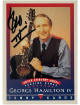 George Hamilton IV signed 1992 Tenny Cards Super Country Music On Card Auto- COA