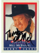 Mel McDaniel signed 1992 Tenny Cards On Card Auto w/ Thanks- COA