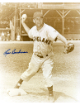 Lou Boudreau signed Cleveland Sepia Tone Vintage 8x10 Photo- COA (HOF)