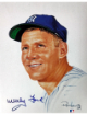 Whitey Ford signed New York Yankees MLB Licensed Ron Lewis 89 8x10 Photo- /5000- minor ding- Tuff Stuff COA (HOF)