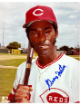 George Foster signed Cincinnati Reds MLB Licensed 8x10 Photo minor dings- COA/Show Ticket (Big Red Machine/77 MVP)