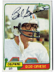 Bob Griese signed 1981 Topps On Card Auto #482 light sig- COA (Miami Dolphins/HOF)