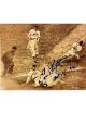 Enos Slaughter signed St. Louis Cardinals Mad Dash World Series MLB Vintage Sepia Tone 8x10 Photo Oct 15, 46 minor dings- COA