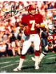 Joe Theismann signed Washington 8x10 Photo #7 minor dings- Tuff Stuff COA/Ticket
