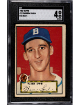 Warren Spahn 1952 Topps Red Back Card #33- SGC Graded 4 VG-EX (Boston Braves/HOF)