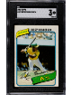 Rickey Henderson 1980 Topps Rookie Card (RC) #482- SGC Graded 3 VG (A's/HOF)