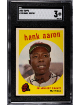 Hank Aaron 1959 Topps Card #380- SGC Graded 3 VG (Milwaukee Braves/HOF)