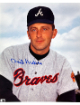 Phil Niekro signed Atlanta Braves MLB 8x10 Photo minor dings- COA (HOF/318 Wins)