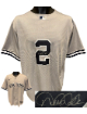 Derek Jeter Signed New York Yankees MLB Genuine Licensed Nike #2 Jersey, Gray XL  COA (HOF/5X WS Champ/14X AS)