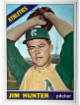 Jim Catfish Hunter 1966 Topps Card #36- (A's/2nd Year/HOF/CY)