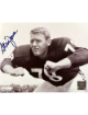 Stan Jones signed Chicago Bears NFL Licensed Vintage B&W 8x10 Photo minor dings- COA (HOF/7X Pro Bowl)