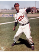 Larry Doby signed Cleveland MLB Licensed 8x10 Photo minor dings- COA/CSA Show Ticket (HOF/7X AS)