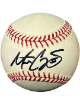 Matt Capps signed Official Rawlings Major League Baseball minor spot #55- COA (Pirates/Twins/Nationals)