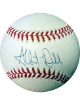 Albert Belle signed Official Rawlings American League Baseball minor tone- UDA Holo (Cleveland/5X All-Star)