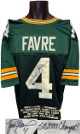 Brett Favre signed Green Bay Green Custom Stitched Pro Style Football Stat Jersey #4 SB XXXI Champs!- Favre 4 Hologram/COA/Photo