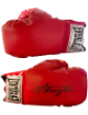 Joe Frazier signed Everlast Leather White Label 14oz Pair Boxing Gloves (one signed)- imperfect- Steiner Sports Hologram/COA