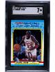 Michael Jordan 1988-89 Fleer Sticker/Card #7- SGC Graded 7 NM (Chicago Bulls/HOF/GOAT)