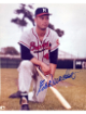 Eddie/Ed Mathews signed Milwaukee Braves MLB 8x10 Photo minor dings- COA (HOF)