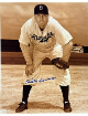 Billy Herman signed Brooklyn Dodgers MLB Licensed Sepia Tone 8x10 Photo imperfect- COA (HOF)