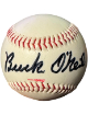Buck O'Neil signed Baden Negro League Museum Logo Baseball- COA (KC Monarchs/HOF/Chicago Cubs)