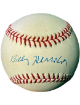 Billy Herman signed Official RONL Rawlings National League Baseball minor tone- COA (Chicago Cubs/HOF)