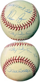 Nolan Ryan/Roger Clemens/Steve Carlton tripled signed Rawlings Official MLB Baseball 300W/4000K Club- /34- tone spot-Steiner/MLB