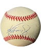 Ken Griffey, Jr. signed Official Rawlings American League Baseball very minor tone- Beckett Review (Mariners/Reds/HOF)