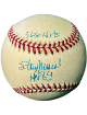 Stan Musial signed Rawlings Official Major League Baseball dual HOF69/3630 Hits minor tone- Steiner Hologram (Cardinals)
