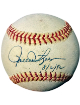 Rollie Fingers signed Rawlings Official American League Baseball 8-2-92 (HOF) imperfect- COA (Oakland A's)