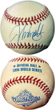 John Smoltz signed 1995 World Series Logo Rawlings Official Baseball toned-COA (Atlanta Braves/HOF)