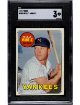Mickey Mantle 1969 Topps Card #500- SGC Graded 3 VG (Last Name in Yellow/Yankees)