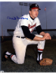 Phil Niekro signed Atlanta Braves MLB 8x10 Photo imperfect - COA (HOF/318 Wins)