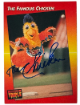 The Famous Chicken signed 1992 Donruss Triple Play On Card Auto #138 Padres- COA