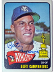 Bert Campaneris signed 1965 Topps Rookie Card On Card Auto #266 KC Athletics- COA