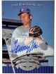 Tommy John signed 2005 UD Past Time Pennants Signatures On Card Auto #TJ (Los Angeles Dodgers)