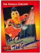 The Famous Chicken Ted Giannoulas signed 1991 Donruss Triple Play On Card Auto #138- COA