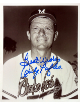 Andy Pafko signed Milwaukee Braves 8x10 Photo imperfect Best Wishes- Stacks of Plaques COA