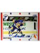 Brett Hull signed 1990 Score NHL On Card Auto #300 - COA (HOF/St. Louis Blues)